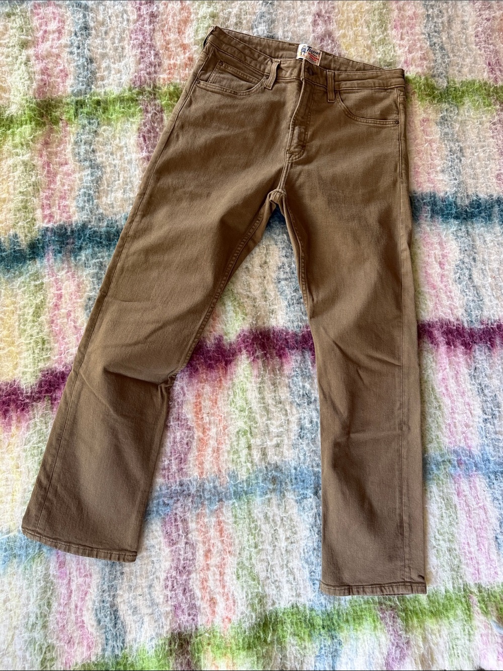 Tecovas Men's Tan Slim Straight-Leg Chinos